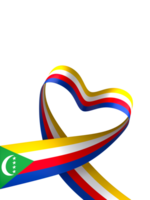 Comoros flag element design national independence day banner ribbon png