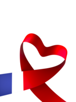 France flag element design national independence day banner ribbon png