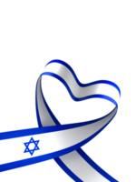 Israel flag element design national independence day banner ribbon png