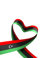 Libya flag element design national independence day banner ribbon png