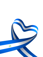 Nicaragua flag element design national independence day banner ribbon png