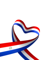 Paraguay flag element design national independence day banner ribbon png