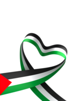 Palestine flag element design national independence day banner ribbon png