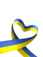 Ukraine flag element design national independence day banner ribbon png