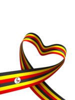 Uganda flag element design national independence day banner ribbon png