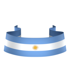 Argentina flag element design national independence day banner ribbon png