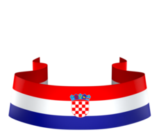 Croatia flag element design national independence day banner ribbon png