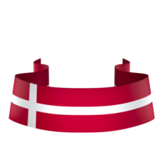 Denmark flag element design national independence day banner ribbon png