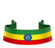 Ethiopia flag element design national independence day banner ribbon png