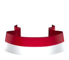 Indonesia flag element design national independence day banner ribbon png