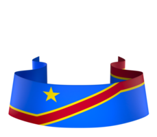 dr Congo bandeira elemento Projeto nacional independência dia bandeira fita png