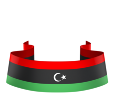 Libya flag element design national independence day banner ribbon png