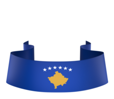 Kosovo flag element design national independence day banner ribbon png