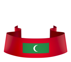 Maldives flag element design national independence day banner ribbon png