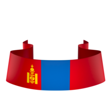 Mongolia flag element design national independence day banner ribbon png