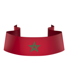 Morocco flag element design national independence day banner ribbon png