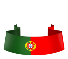 Portugal flag element design national independence day banner ribbon png