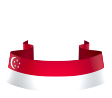 Singapore flag element design national independence day banner ribbon png