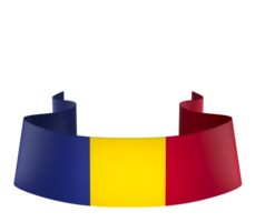 Romania flag element design national independence day banner ribbon png