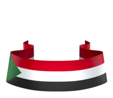 Sudan flag element design national independence day banner ribbon png