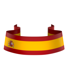 Spain flag element design national independence day banner ribbon png