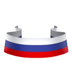 Russia flag element design national independence day banner ribbon png