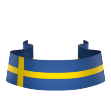 Sweden flag element design national independence day banner ribbon png