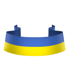 Ukraine flag element design national independence day banner ribbon png