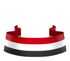 Yemen flag element design national independence day banner ribbon png