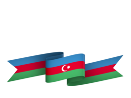 Azerbaijan flag element design national independence day banner ribbon png