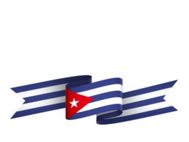 Cuba drapeau élément conception nationale indépendance journée bannière ruban png