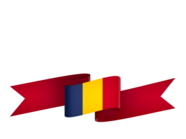 Tschad Flagge Element Design National Unabhängigkeit Tag Banner Band png