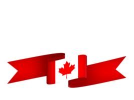 Canada flag element design national independence day banner ribbon png