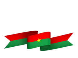 Burkina Faso flag element design national independence day banner ribbon png