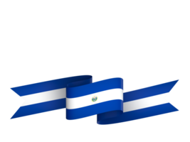 El Salvador flag element design national independence day banner ribbon png