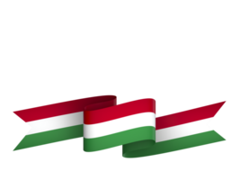 Hungary flag element design national independence day banner ribbon png