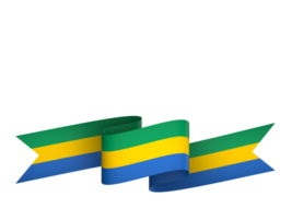 gabon flagga element design nationell oberoende dag baner band png