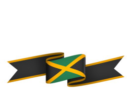Jamaica flag element design national independence day banner ribbon png