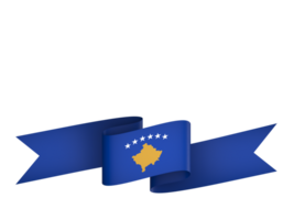 Kosovo flag element design national independence day banner ribbon png