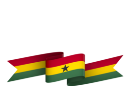 Gana bandeira elemento Projeto nacional independência dia bandeira fita png