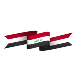 Iraq flag element design national independence day banner ribbon png