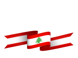 Libanon Flagge Element Design National Unabhängigkeit Tag Banner Band png