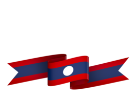 Laos Flagge Element Design National Unabhängigkeit Tag Banner Band png