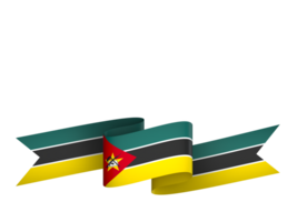 Mozambique flag element design national independence day banner ribbon png