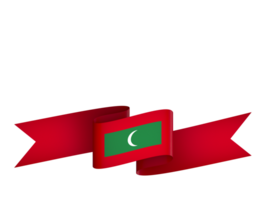 Maldives flag element design national independence day banner ribbon png