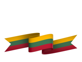 Lithuania flag element design national independence day banner ribbon png