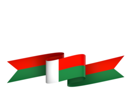 Madagascar bandera elemento diseño nacional independencia día bandera cinta png