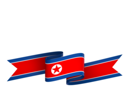 norte Corea bandera elemento diseño nacional independencia día bandera cinta png