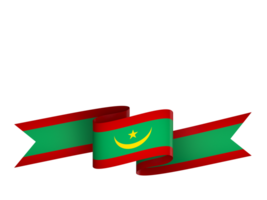 Mauritania flag element design national independence day banner ribbon png