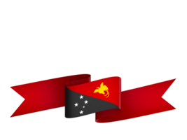 Papua New Guinea flag element design national independence day banner ribbon png